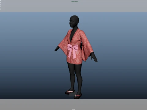 Mini Kimono 3D Модель