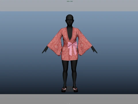 Mini Kimono 3D Модель