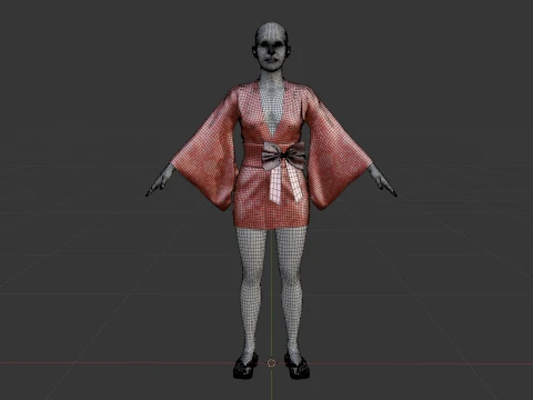 Mini Kimono 3D Модель