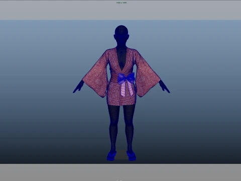 Mini Kimono 3D Модель