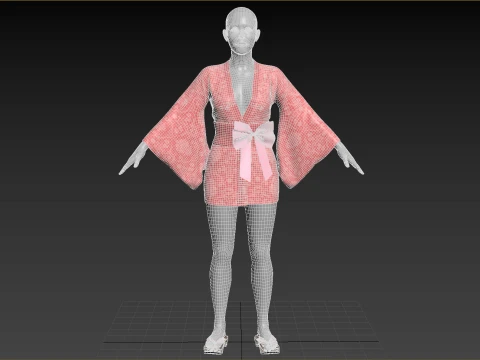 Mini Kimono 3D Модель