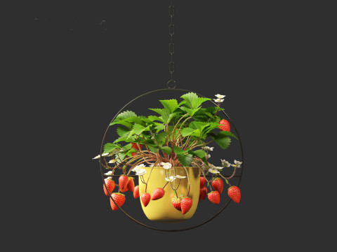 Fragaria - woodland strawberry 02 3D Model
