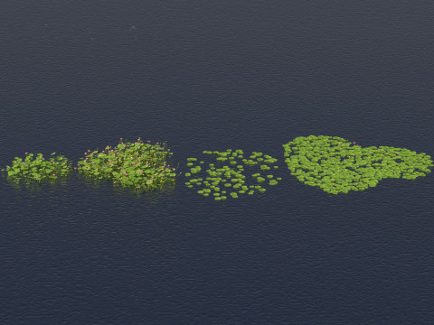 Pacote de plantas para lagoas aquáticas 09 Modelo 3D