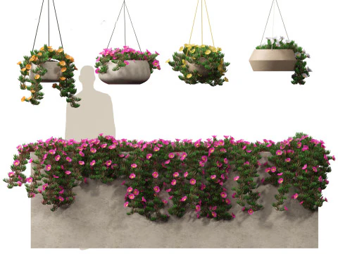 Exotic Vines Climbers Pack 37 3D Model