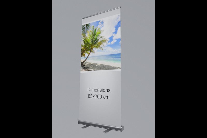Rollup 85x200cm aluminum 3D Model .c4d .max .obj .3ds .fbx .stl .blend 