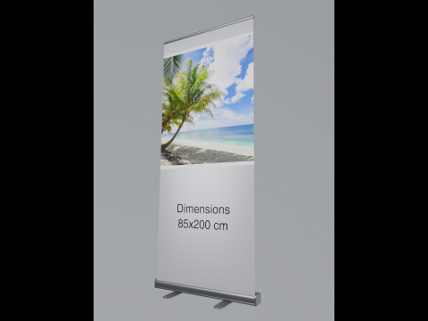 Rollup 85x200cm aluminum 3D Model