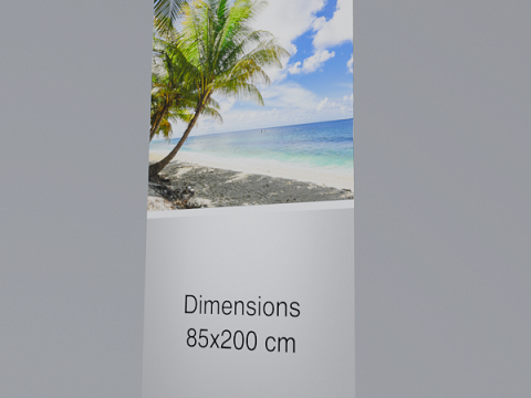 Rollup 85x200cm aluminum 3D Model