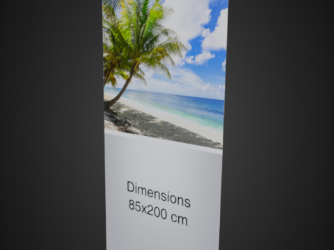 Rollup 85x200cm aluminum 3D Model