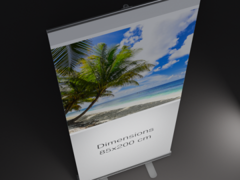Rollup 85x200cm aluminum 3D Model