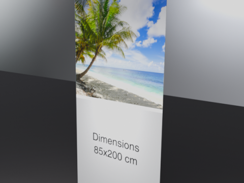 Rollup 85x200cm aluminum 3D Model