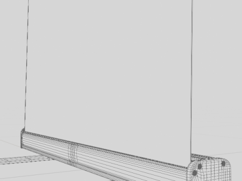Rollup 85x200cm aluminum 3D Model