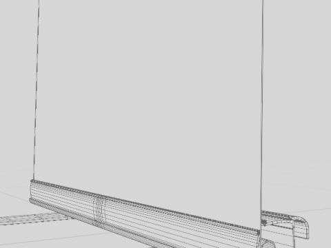 Rollup 85x200cm aluminum 3D Model