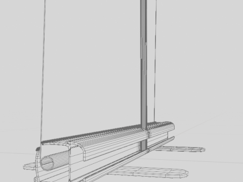 Rollup 85x200cm aluminum 3D Model