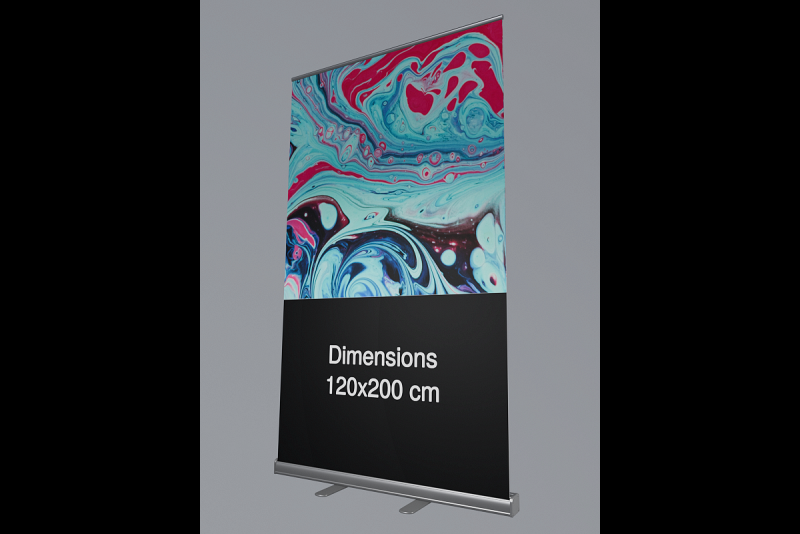 Rollup 120x200cm aluminum 3D 模型 .c4d .max .obj .3ds .fbx .stl .blend 