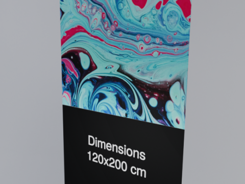 Rollup 120x200cm aluminum 3D 模型