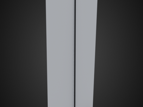 Rollup 85x200cm Black with light Modelo 3D