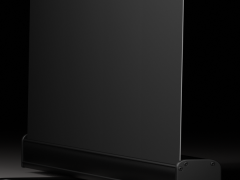 Rollup 120x200cm Black with light 3D Model