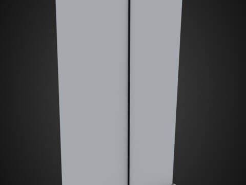 Rollup 120x200cm Black with light 3D Model