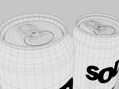 Soda cans 500ml and 330ml 3D Model