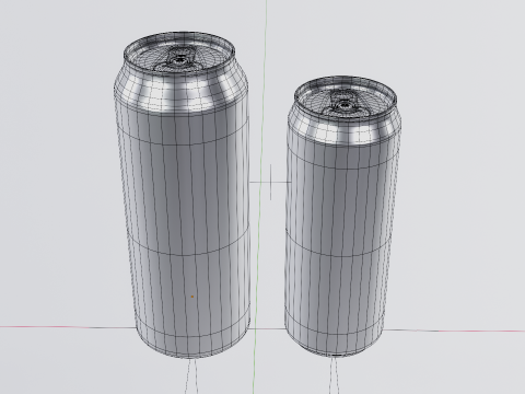 Soda cans 500ml and 330ml 3D Model