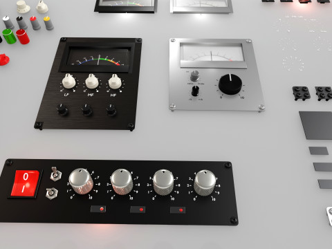 Knobs and meters modular Blender 36 LTS 2024 3D 模型