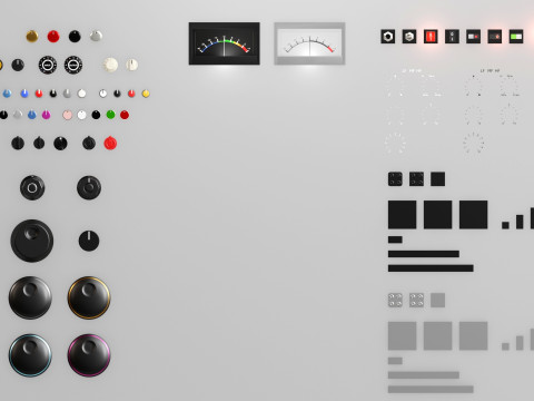 Knobs and meters modular Blender 36 LTS 2024 3D 模型