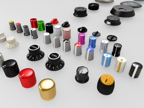 Knobs and meters modular Blender 36 LTS 2024 3D 模型
