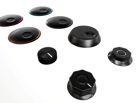 Knobs and meters modular Blender 36 LTS 2024 3D Model