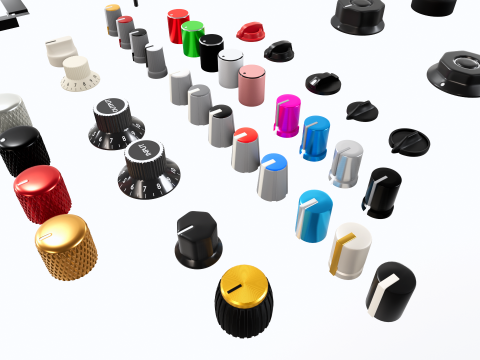 Knobs and meters modular Blender 36 LTS 2024 3D 模型