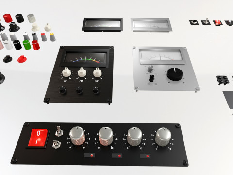 Knobs and meters modular Blender 36 LTS 2024 3D 模型