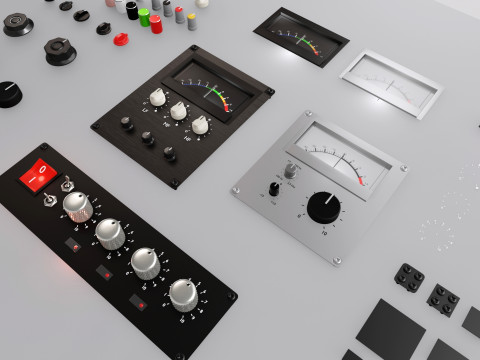 Knobs and meters modular Blender 36 LTS 2024 3D 模型