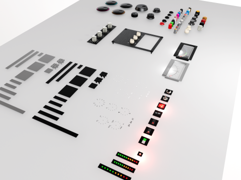 Knobs and meters modular Blender 36 LTS 2024 3D 模型