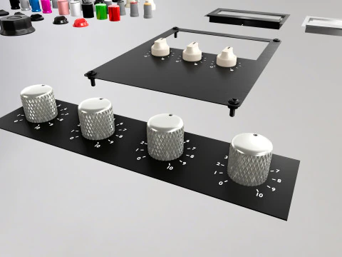 Knobs and meters modular Blender 36 LTS 2024 3D Model