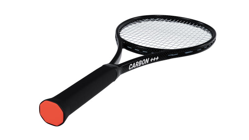 Tennis racket - Black carbon fiber Modèle 3D .c4d .max .obj .3ds .fbx .stl .blend 