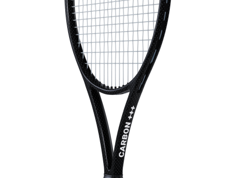 Tennis racket - Black carbon fiber Modèle 3D
