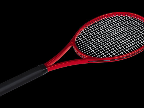 Tennis racket - Black carbon fiber Modèle 3D