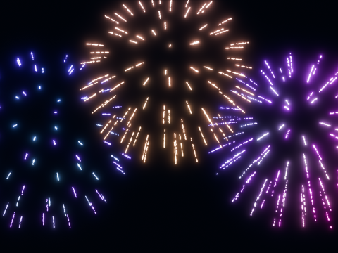 Fireworks Blender Eevee Next Model 3D
