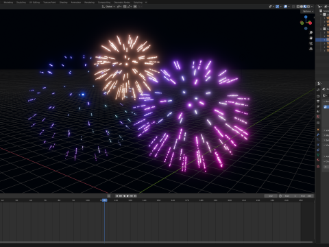 Fireworks Blender Eevee Next Modelo 3D