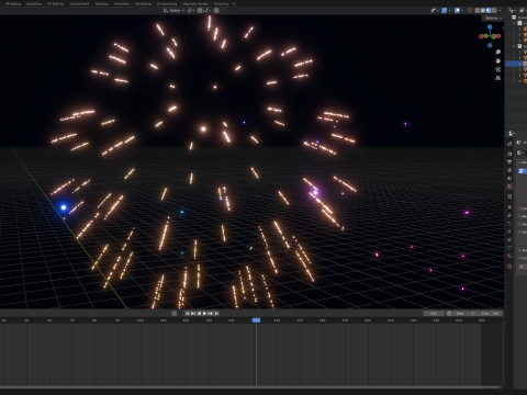Fireworks Blender Eevee Next Modelo 3D