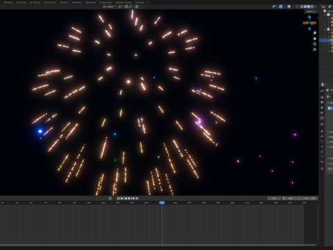 Fireworks Blender Eevee Next Modelo 3D