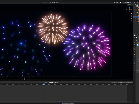Fireworks Blender Eevee Next Modelo 3D