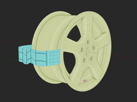 Tire all-season 205 R17 95T 3D Model