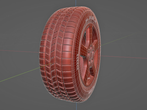 Tire all-season 205 R17 95T Modèle 3D