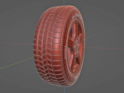 Tire all-season 205 R17 95T 3D Model