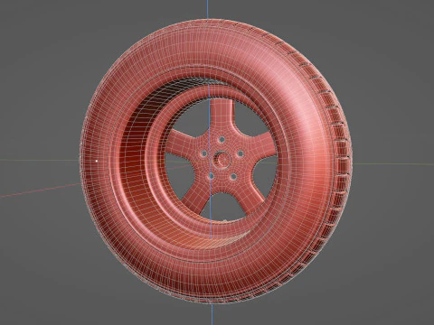 Tire all-season 205 R17 95T 3D Model