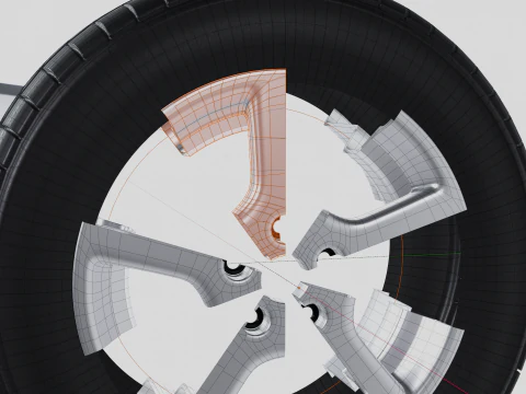 Tire all-season 205 R17 95T 3D Model