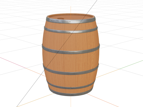 Custom barrels Blender 3D Model