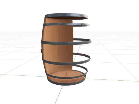 Custom barrels Blender 3D-Modell