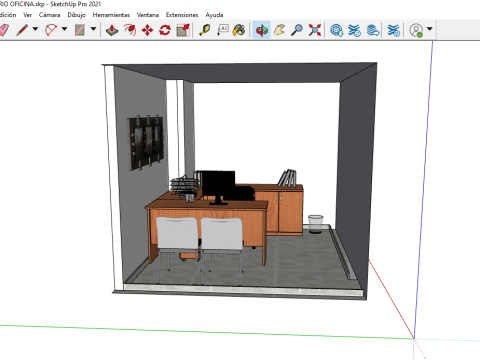 Desk furniture for desk 3D Model