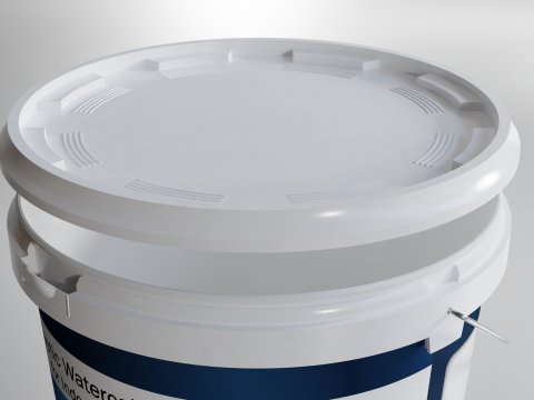 Bucket paint plastic High quality 3D 模型
